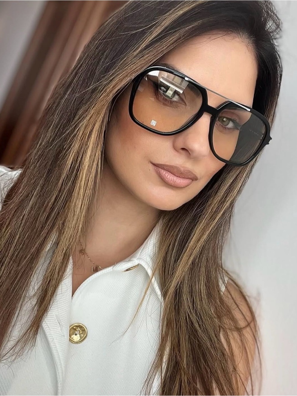 SAINT LAURENT SL 545 001 Black Yellow Women Large Sunglasses AUTHENTIC - Picture 10 of 11